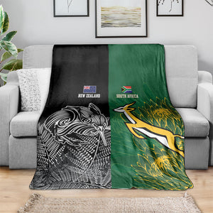 South Africa - New Zealand Greatest Rivals Rugby Blanket Bokke Vs Kiwi