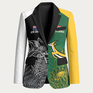 South Africa - New Zealand Greatest Rivals Rugby Custom Blazer Bokke Vs Kiwi