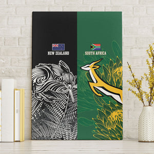 South Africa - New Zealand Greatest Rivals Rugby Canvas Wall Art Bokke Vs Kiwi