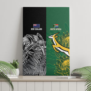 South Africa - New Zealand Greatest Rivals Rugby Canvas Wall Art Bokke Vs Kiwi