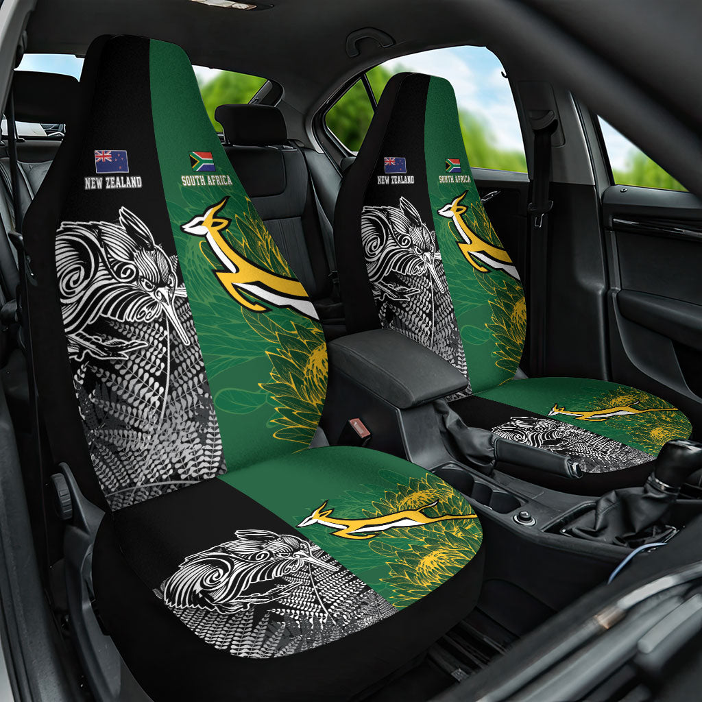 South Africa - New Zealand Greatest Rivals Rugby Car Seat Cover Bokke Vs Kiwi