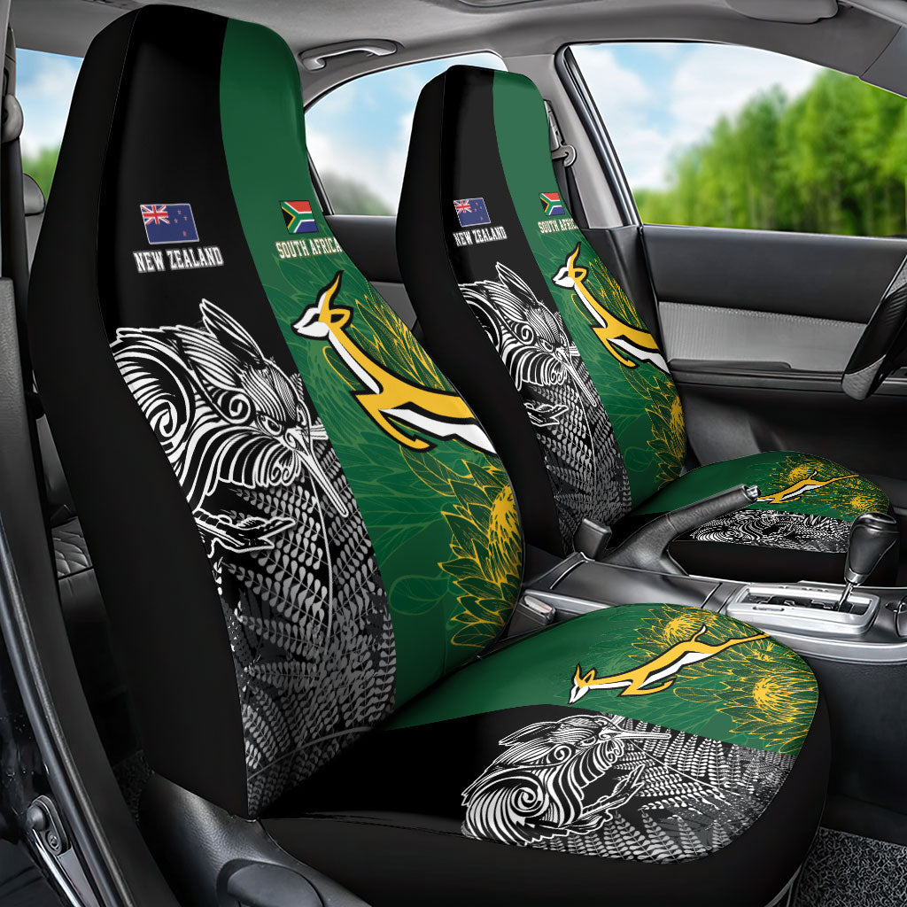 South Africa - New Zealand Greatest Rivals Rugby Car Seat Cover Bokke Vs Kiwi