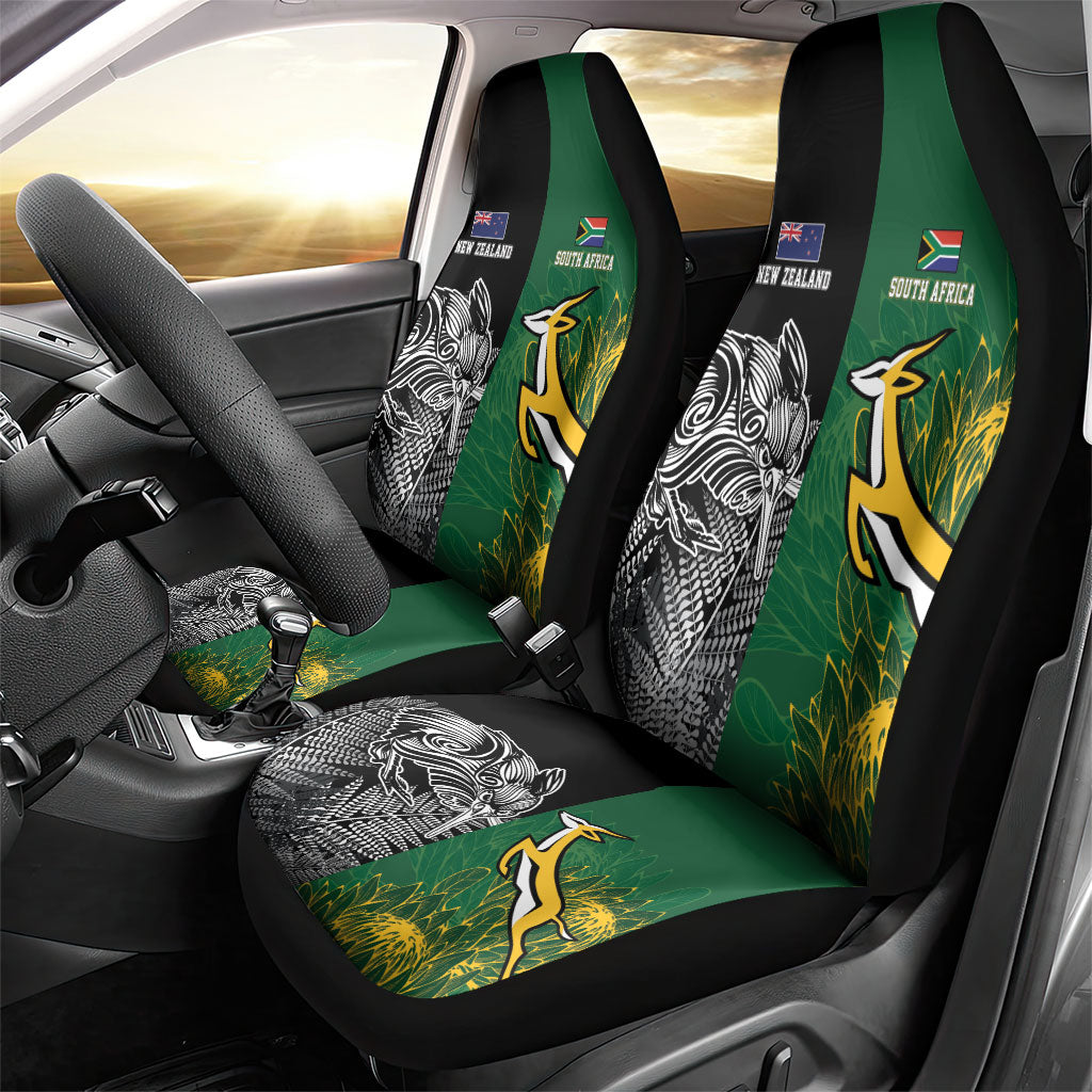 South Africa - New Zealand Greatest Rivals Rugby Car Seat Cover Bokke Vs Kiwi