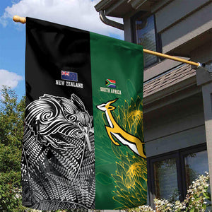 South Africa - New Zealand Greatest Rivals Rugby Garden Flag Bokke Vs Kiwi