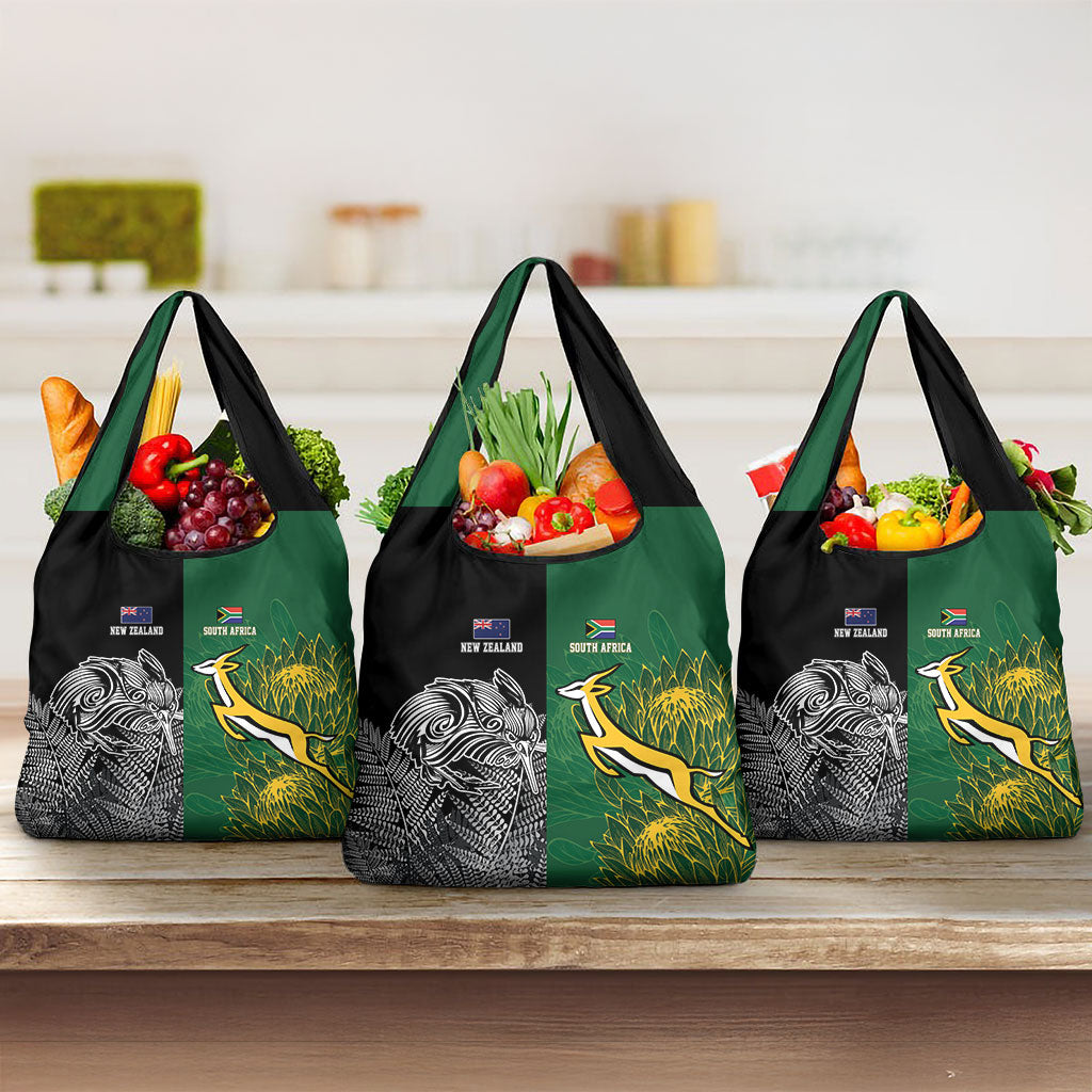 South Africa - New Zealand Greatest Rivals Rugby Grocery Bag Bokke Vs Kiwi