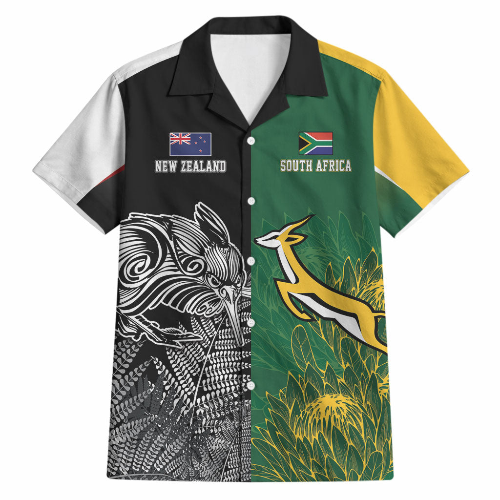 South Africa - New Zealand Greatest Rivals Rugby Custom Hawaiian Shirt Bokke Vs Kiwi