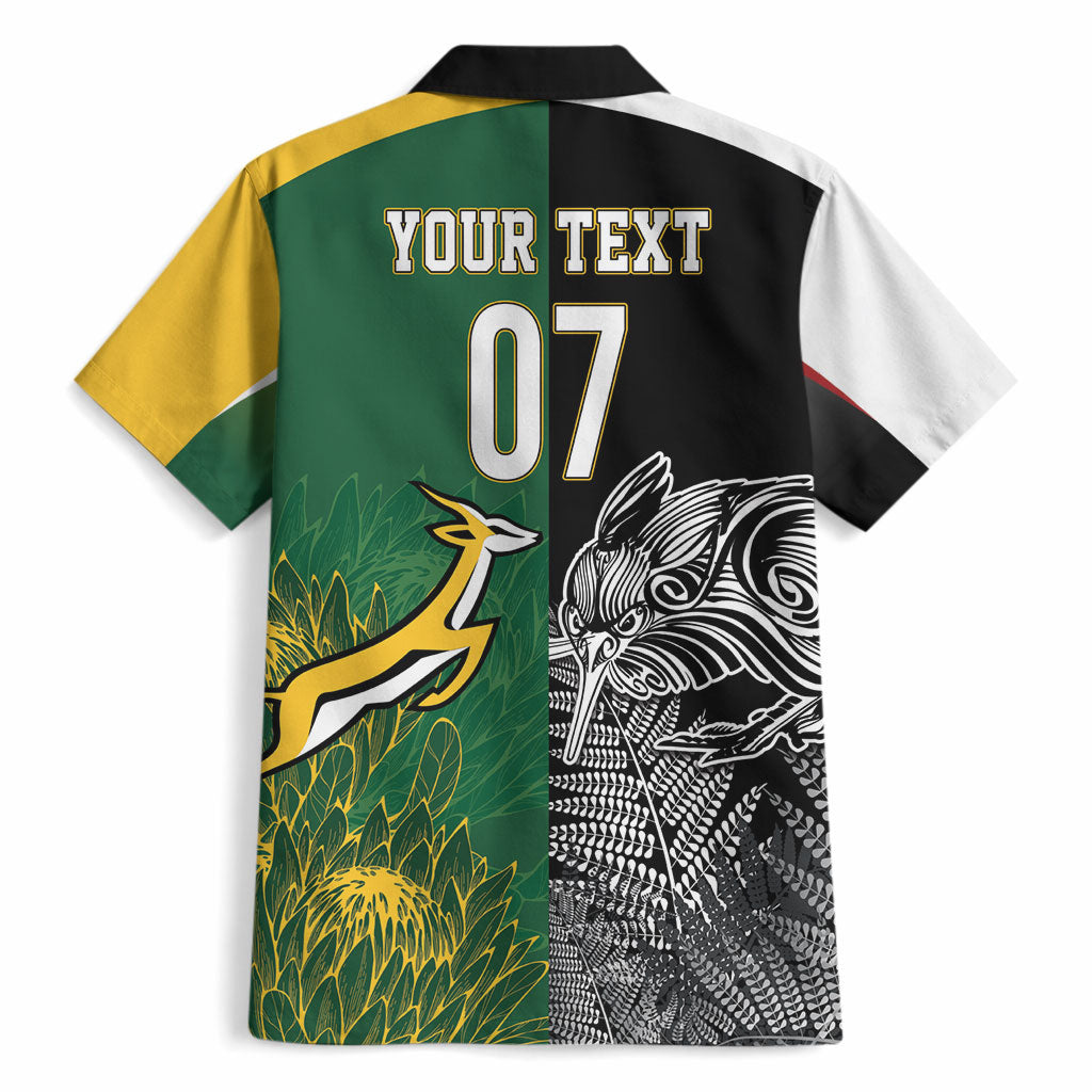 South Africa - New Zealand Greatest Rivals Rugby Custom Hawaiian Shirt Bokke Vs Kiwi