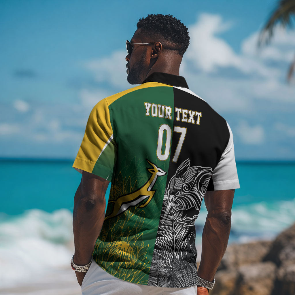 South Africa - New Zealand Greatest Rivals Rugby Custom Hawaiian Shirt Bokke Vs Kiwi