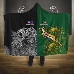 South Africa - New Zealand Greatest Rivals Rugby Hooded Blanket Bokke Vs Kiwi