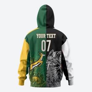 South Africa - New Zealand Greatest Rivals Rugby Custom Hoodie Bokke Vs Kiwi