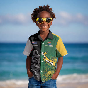 South Africa - New Zealand Greatest Rivals Rugby Custom Kid Hawaiian Shirt Bokke Vs Kiwi