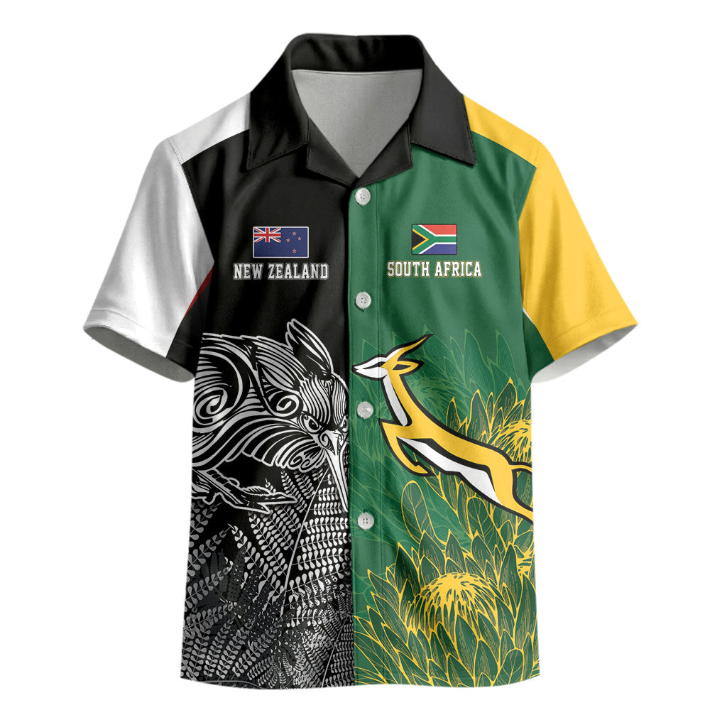 South Africa - New Zealand Greatest Rivals Rugby Custom Kid Hawaiian Shirt Bokke Vs Kiwi