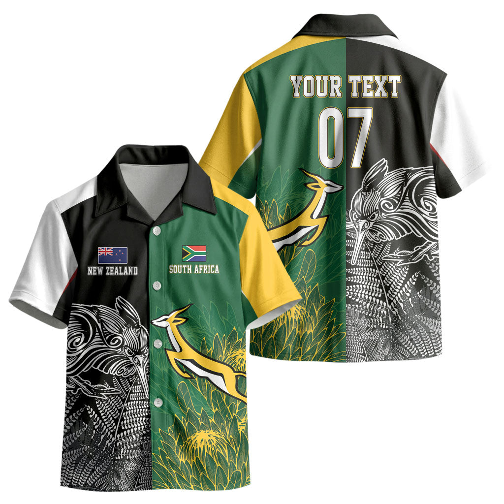 South Africa - New Zealand Greatest Rivals Rugby Custom Kid Hawaiian Shirt Bokke Vs Kiwi