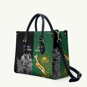 South Africa - New Zealand Greatest Rivals Rugby Leather Bag Bokke Vs Kiwi