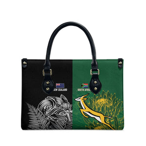 South Africa - New Zealand Greatest Rivals Rugby Leather Bag Bokke Vs Kiwi
