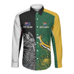 South Africa - New Zealand Greatest Rivals Rugby Custom Long Sleeve Button Shirt Bokke Vs Kiwi