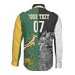 South Africa - New Zealand Greatest Rivals Rugby Custom Long Sleeve Button Shirt Bokke Vs Kiwi