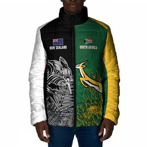 South Africa - New Zealand Greatest Rivals Rugby Custom Padded Jacket Bokke Vs Kiwi