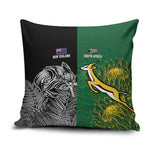 South Africa - New Zealand Greatest Rivals Rugby Pillow Cover Bokke Vs Kiwi