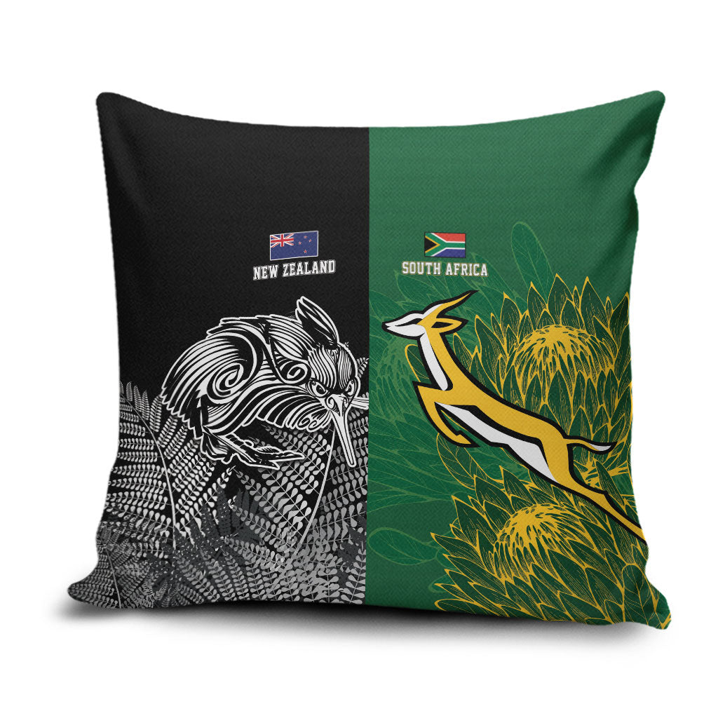 South Africa - New Zealand Greatest Rivals Rugby Pillow Cover Bokke Vs Kiwi
