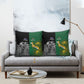 South Africa - New Zealand Greatest Rivals Rugby Pillow Cover Bokke Vs Kiwi