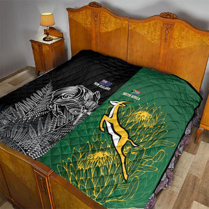 South Africa - New Zealand Greatest Rivals Rugby Quilt Bokke Vs Kiwi