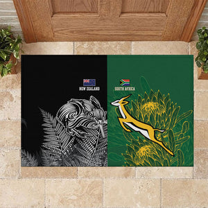 South Africa - New Zealand Greatest Rivals Rugby Rubber Doormat Bokke Vs Kiwi