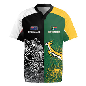 South Africa - New Zealand Greatest Rivals Rugby Custom Rugby Jersey Bokke Vs Kiwi
