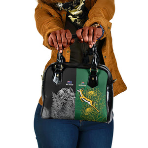 South Africa - New Zealand Greatest Rivals Rugby Shoulder Handbag Bokke Vs Kiwi