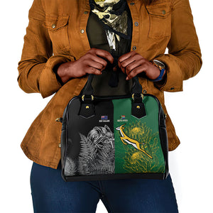 South Africa - New Zealand Greatest Rivals Rugby Shoulder Handbag Bokke Vs Kiwi