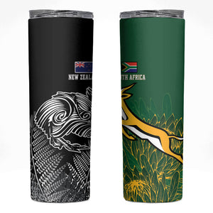 South Africa - New Zealand Greatest Rivals Rugby Skinny Tumbler Bokke Vs Kiwi