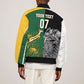 South Africa - New Zealand Greatest Rivals Rugby Custom Sleeve Zip Bomber Jacket Bokke Vs Kiwi