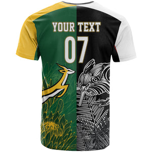 South Africa - New Zealand Greatest Rivals Rugby Custom T shirt Bokke Vs Kiwi