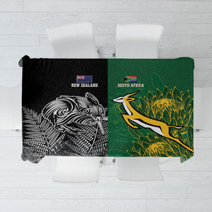South Africa - New Zealand Greatest Rivals Rugby Tablecloth Bokke Vs Kiwi
