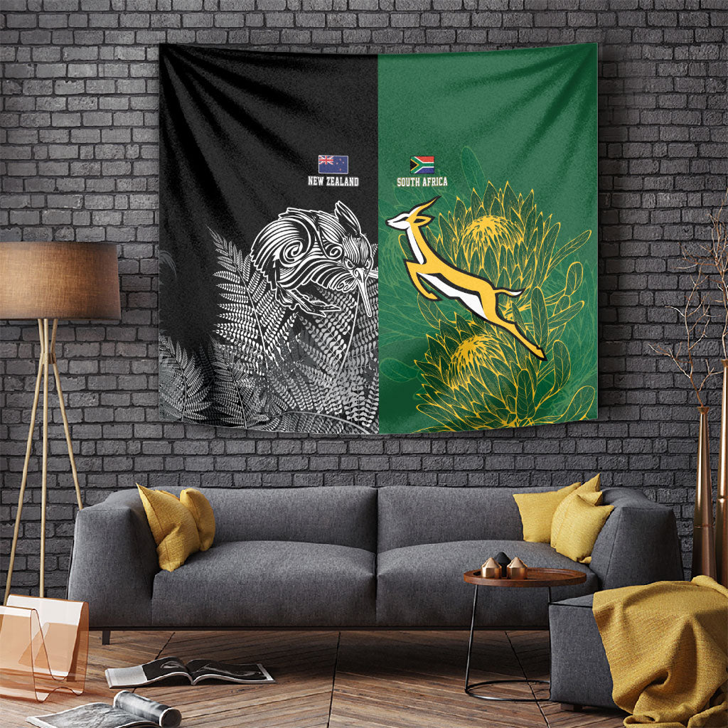 South Africa - New Zealand Greatest Rivals Rugby Tapestry Bokke Vs Kiwi