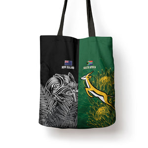 South Africa - New Zealand Greatest Rivals Rugby Tote Bag Bokke Vs Kiwi