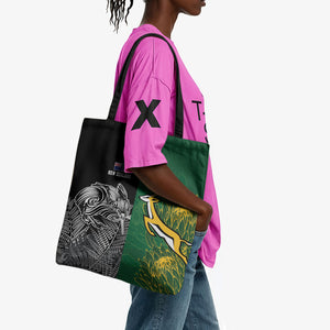 South Africa - New Zealand Greatest Rivals Rugby Tote Bag Bokke Vs Kiwi