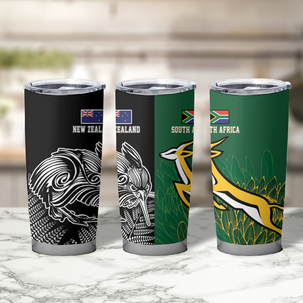 South Africa - New Zealand Greatest Rivals Rugby Tumbler Cup Bokke Vs Kiwi