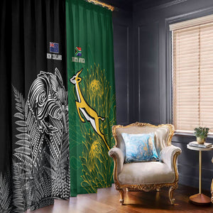 South Africa - New Zealand Greatest Rivals Rugby Window Curtain Bokke Vs Kiwi