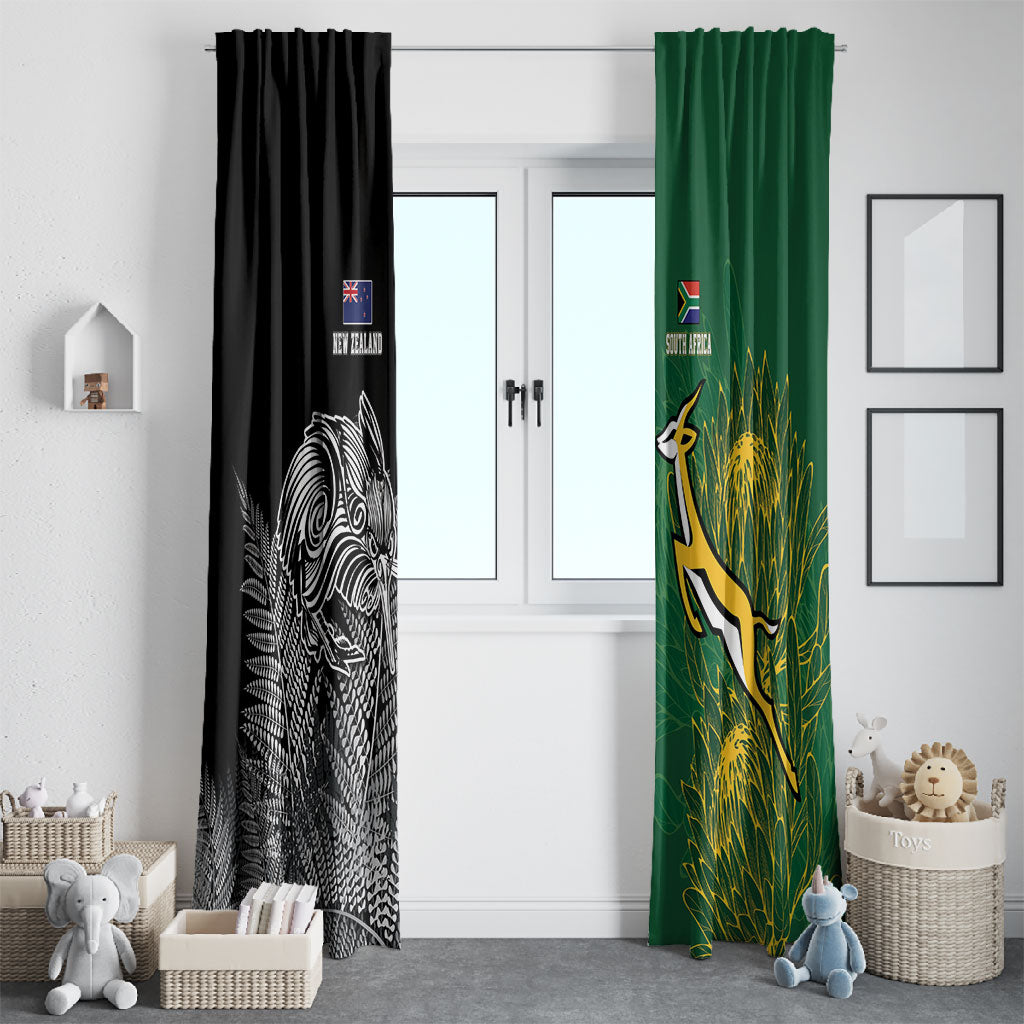South Africa - New Zealand Greatest Rivals Rugby Window Curtain Bokke Vs Kiwi