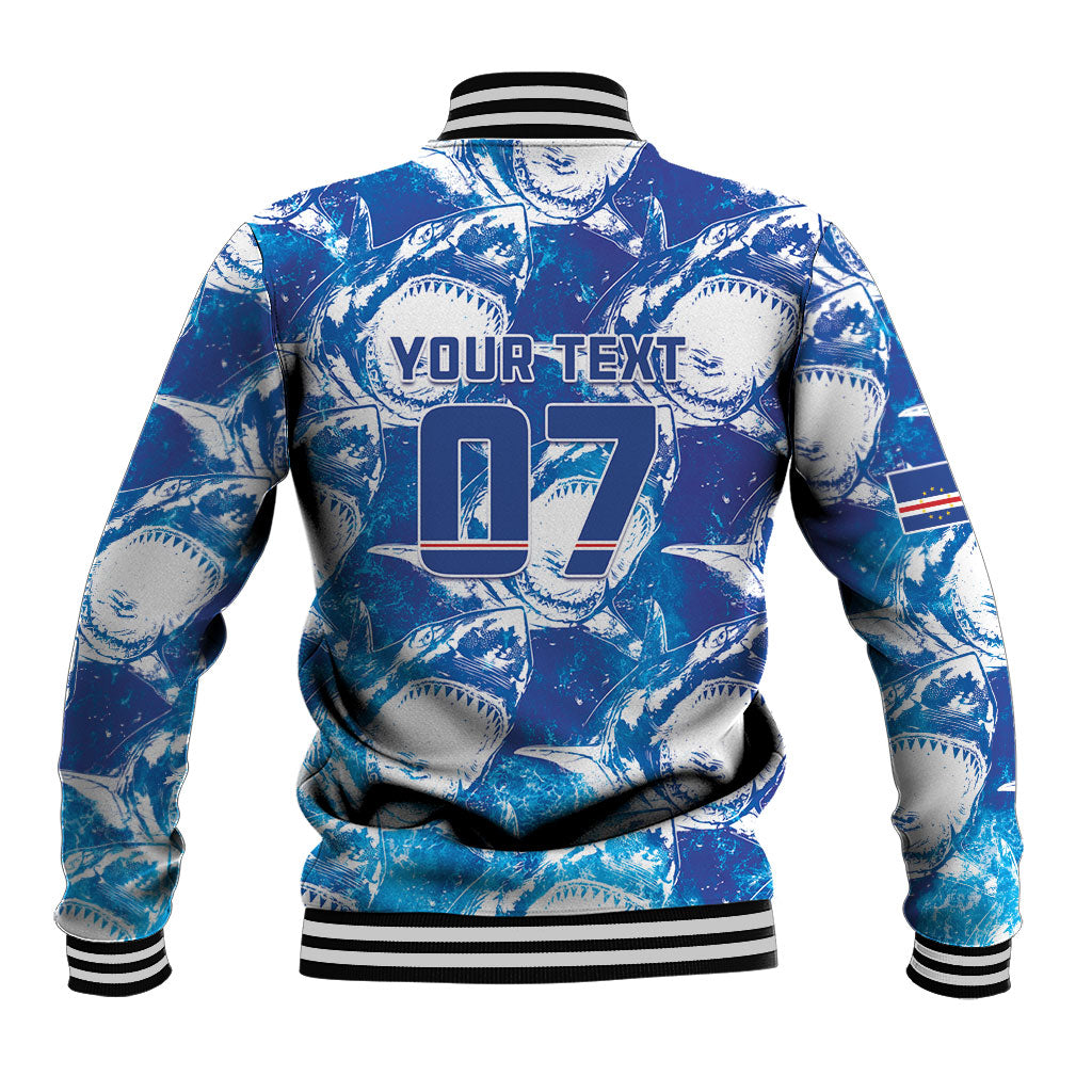 Cabo Verde WC2026 Prematch Guernsey Inspired Custom Baseball Jacket Tubaroes Azuis Making History