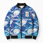 Cabo Verde WC2026 Prematch Guernsey Inspired Custom Bomber Puffer Jacket Tubaroes Azuis Making History
