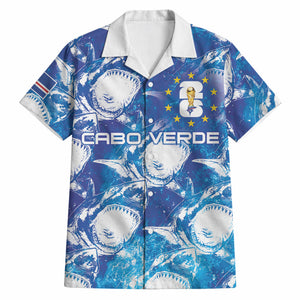 Cabo Verde WC2026 Prematch Guernsey Inspired Custom Hawaiian Shirt Tubaroes Azuis Making History