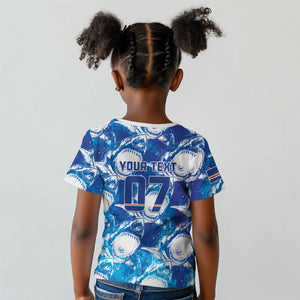 Cabo Verde WC2026 Prematch Guernsey Inspired Custom Kid T shirt Tubaroes Azuis Making History