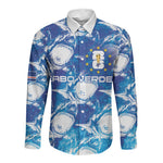 Cabo Verde WC2026 Prematch Guernsey Inspired Custom Long Sleeve Button Shirt Tubaroes Azuis Making History