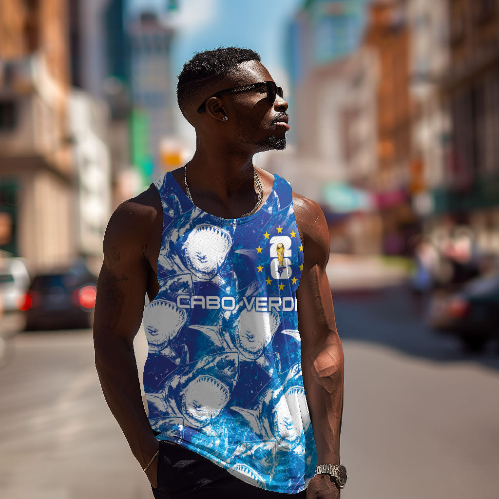 Cabo Verde WC2026 Prematch Guernsey Inspired Custom Men Tank Top Tubaroes Azuis Making History