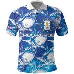 Cabo Verde WC2026 Prematch Guernsey Inspired Custom Polo Shirt Tubaroes Azuis Making History