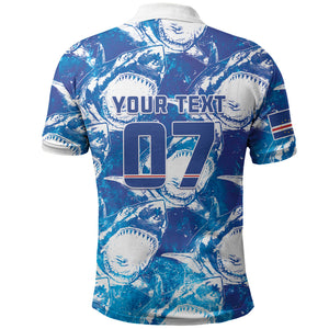 Cabo Verde WC2026 Prematch Guernsey Inspired Custom Polo Shirt Tubaroes Azuis Making History