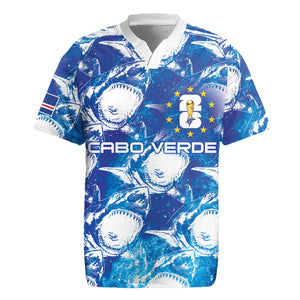 Cabo Verde WC2026 Prematch Guernsey Inspired Custom Rugby Jersey Tubaroes Azuis Making History