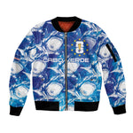 Cabo Verde WC2026 Prematch Guernsey Inspired Custom Sleeve Zip Bomber Jacket Tubaroes Azuis Making History